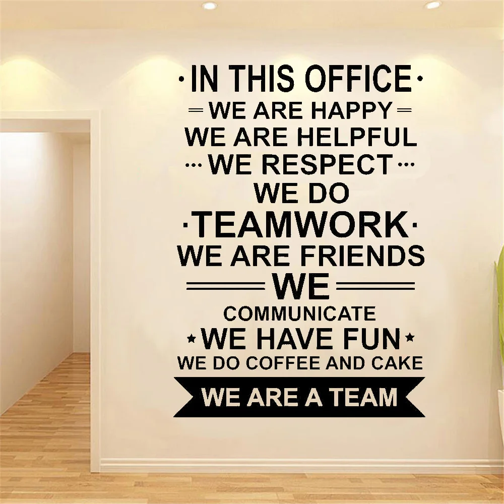 

Мы команда офис настенные наклейки постер Цитата работа вдохновляющая команда мотивационный офис Декор виниловые наклейки ov158