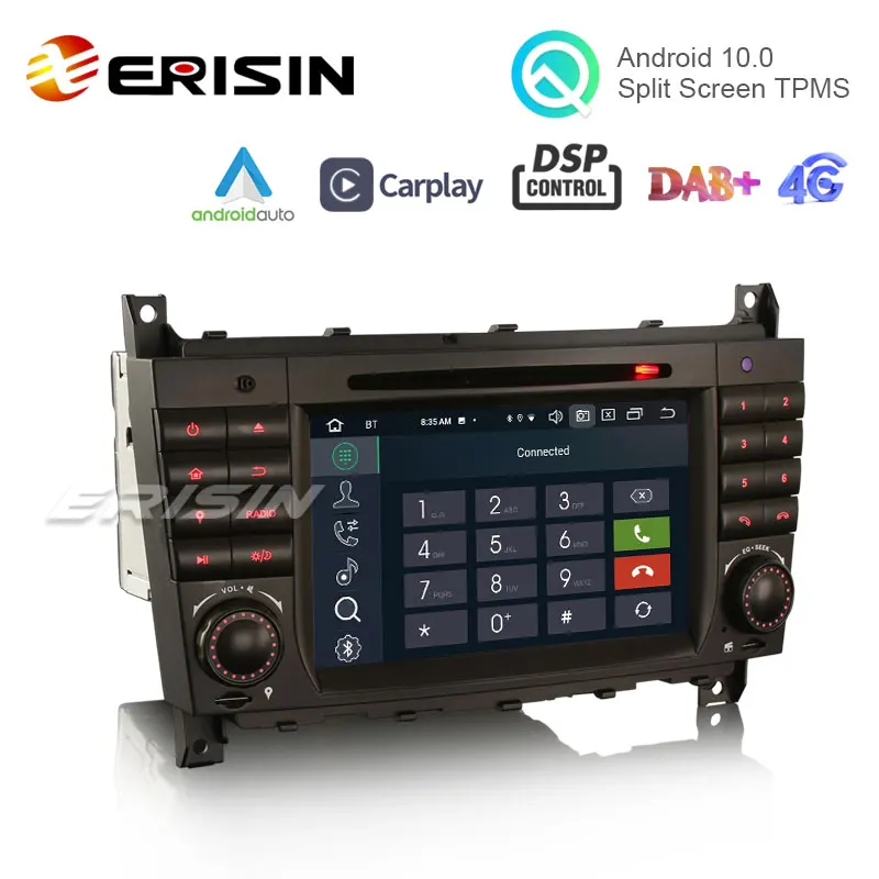 Erisin ES8169C 7 &quotOcta-Core Android 10 0 автомобильный DVD-плеер и Авто GPS DVR для Benz CLC W203 CLK W209 C280 C300