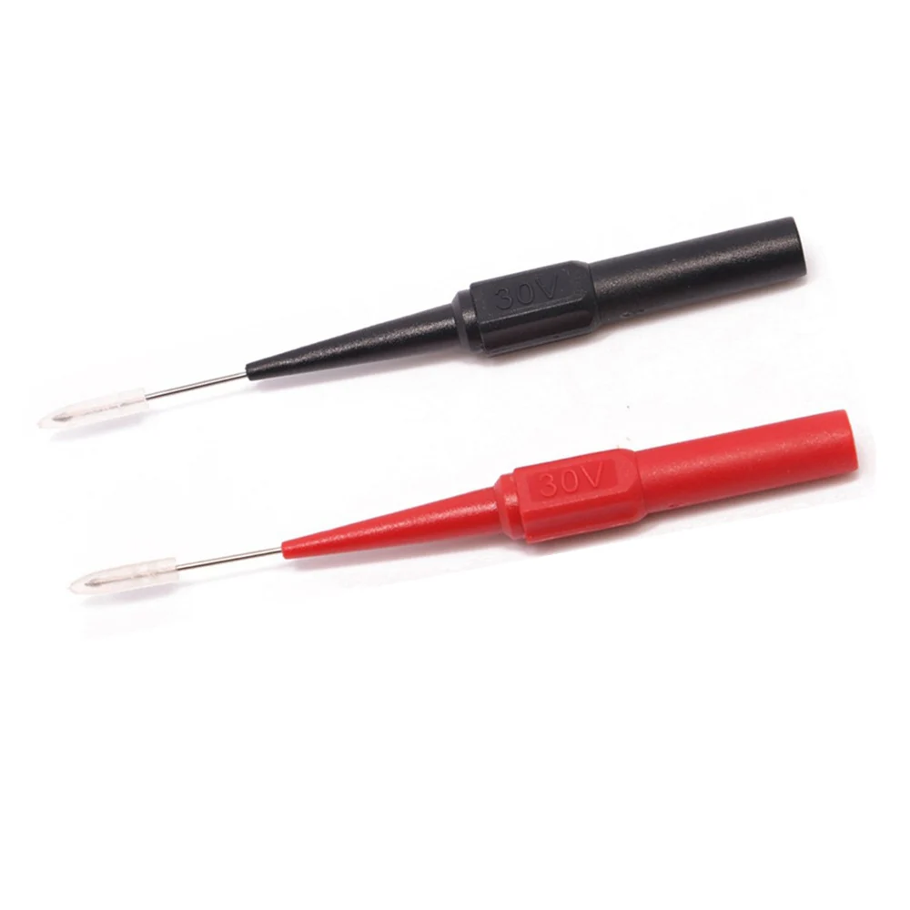 

2pcs Banana Detachable Probe Multimeter Test Lead Needle Probes Black Red
