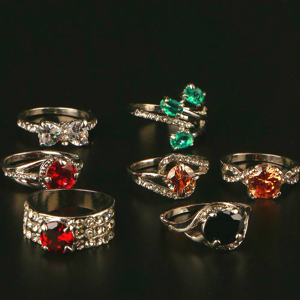 10 шт. модные Австрийские кубические циркониевые стразы белого золота P