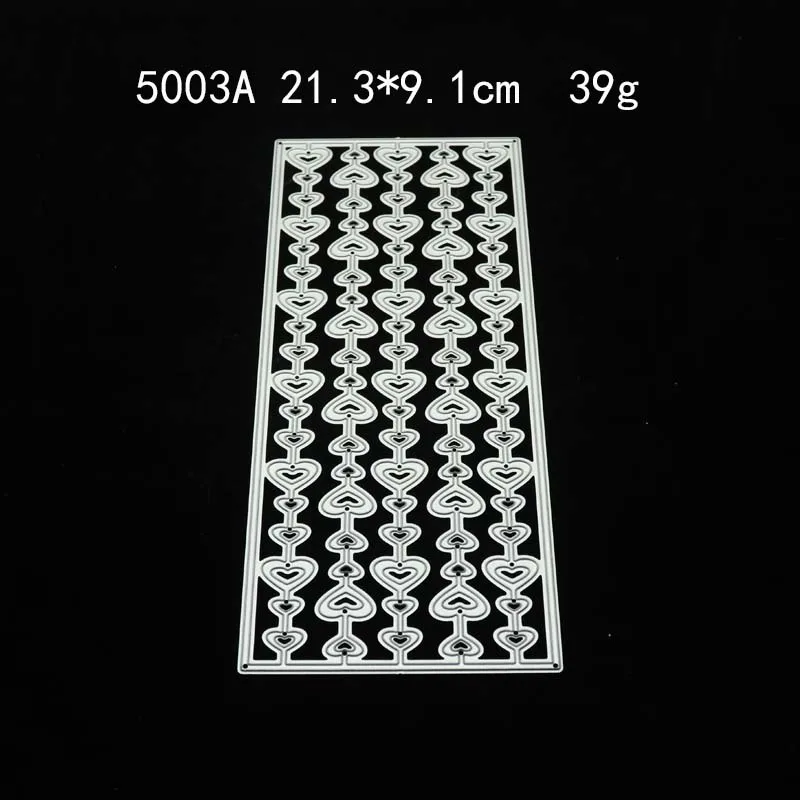 

New Arrival Heart String Rectangle Metal Cutting Dies Craft diy for Scrapbooking Handmade Knife Mould Blade Punch Stencils Model