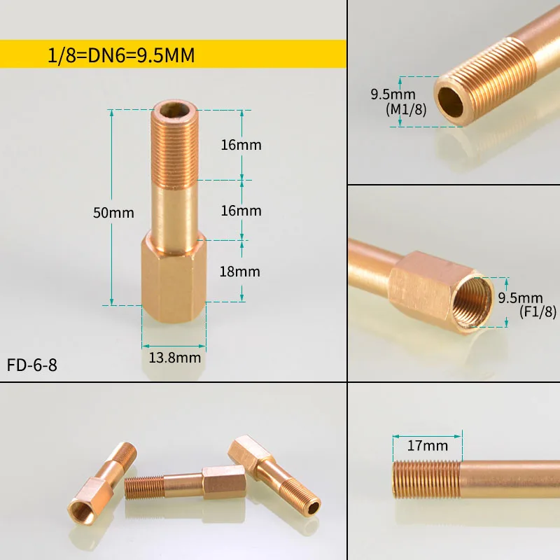 

Медные фитинги для труб 1/8", 1/4", 3/8" BSP