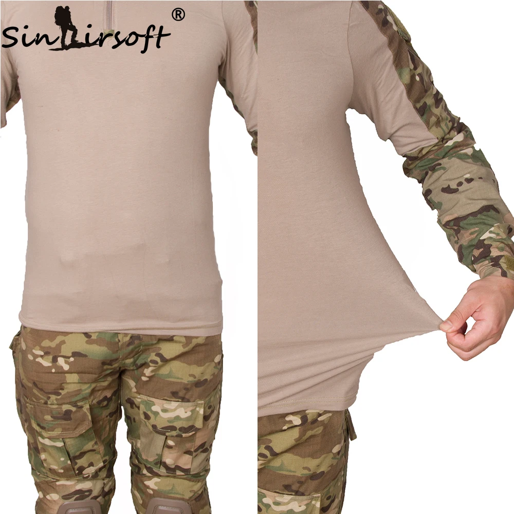 SINAIRSOFT тактические G3 BDU камуфляжные Боевые Женские брюки рубашки с наколенниками