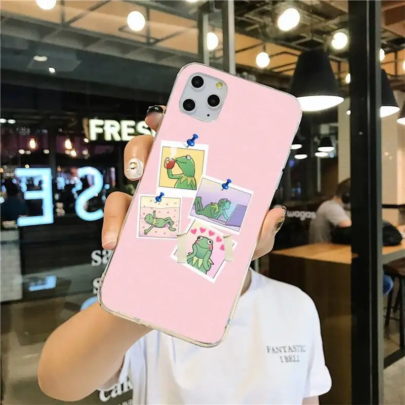 YJZFDYRM Kermit The Frog Meme DIY Роскошный чехол для телефона iPhone 11 pro XS MAX 8 7 6 6S Plus X 5S SE 2020 XR
