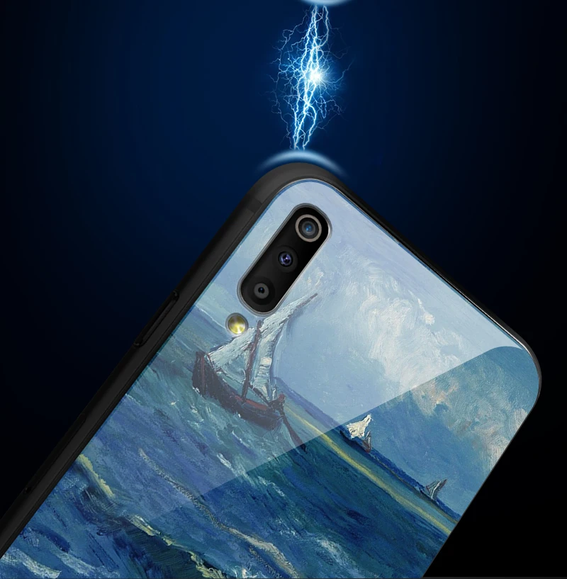 Для samsung Galaxy A40 A10 A20 A30 A50 A8S A6S A70 A80 A90 закаленное Стекло чехол J4Plus M10 M20 M30 Note9 роскошный защитный чехол