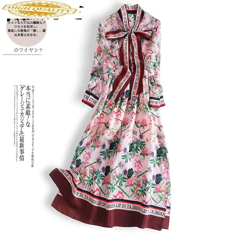 Платье из натурального шелка женские платья модное женское платье миди на весну