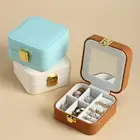 Портативная шкатулка для ювелирных изделий, экономия пространства, искусственная кожа, фотография для дома