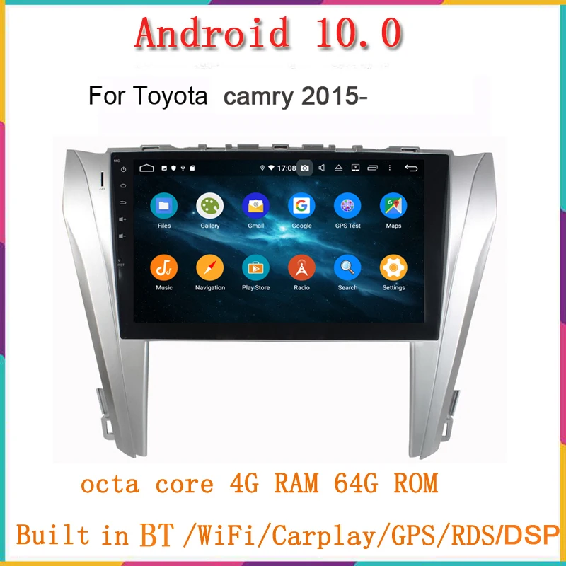 

Carplay Android10 car Multimedia player for toyota camry 2015 2016 2017 gps navigation car radio audio stereo DSP headunit auto