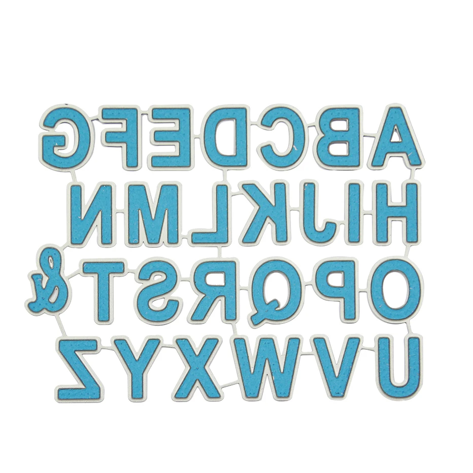 Алфавитные буквы вырубные штампы искусственная кожа бумажная карта тиснение