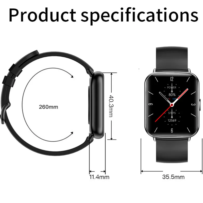 

L12 Smart Watch IP67 Waterproof Full Touch Fitness Tracker Heart Rate Blood Pressure Monitor Women Smartwatch