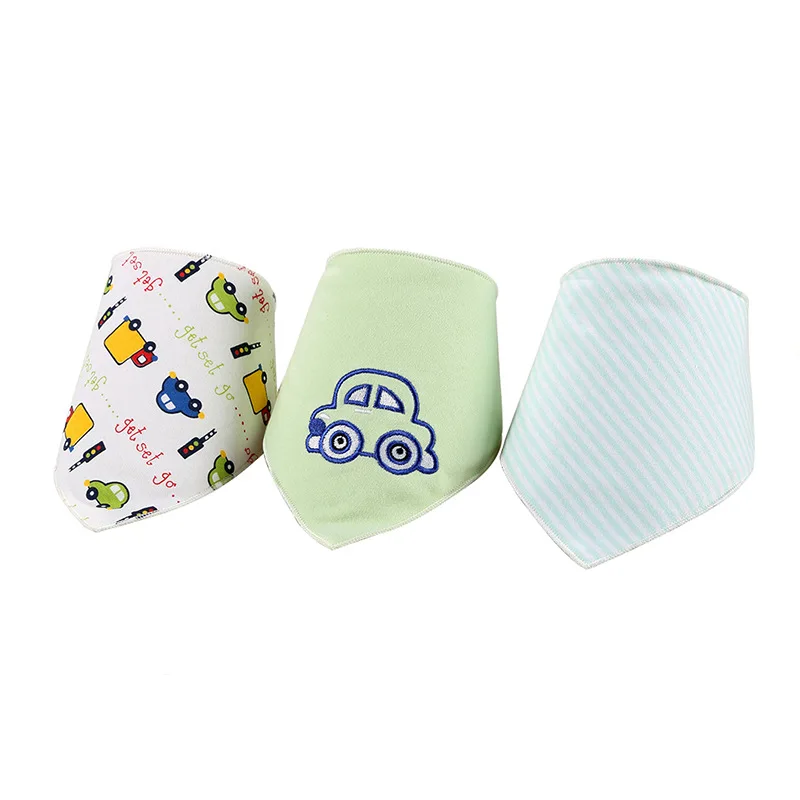 【Ready Stock】 3 шт./лот детские нагрудники бандана Милая птица Baberos треугольные