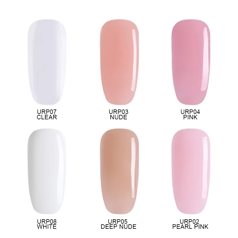 30ml 6pcs set UR SUGAR Nail Art поли УФ-лак Френч для ногтей строитель ограничителей желе Полиакриловый гель Слип решения Clearnser Plus для удаления - Цвет: 30ml 6pcs set