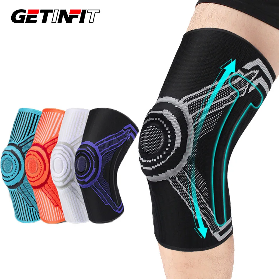 

Наколенник Getinfit силиконовый для мужчин и женщин, теплый протектор колена для спорта, баскетбола, фитнеса, бега, 1 шт.