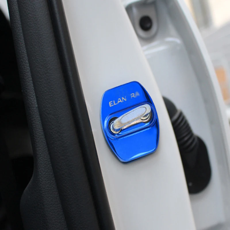 Retrofit 4PCS Door Lock Cover Stainless Steel Protective Caps For Elantra 2016 2017 2018 Car Accessories | Автомобили и мотоциклы