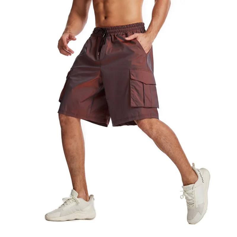 

2021 new European and American multibag tooling shorts color change plus size loose fitness jogging five-minute pants men's tide