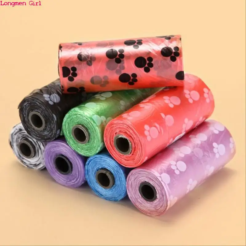 

50 100 Rolls Dog Poop Bag Degradable Plastic Pet Dog Poop Bags For Dog Cat Toilet Clean Up Outdoor Waste Garbage Cleaning Bag