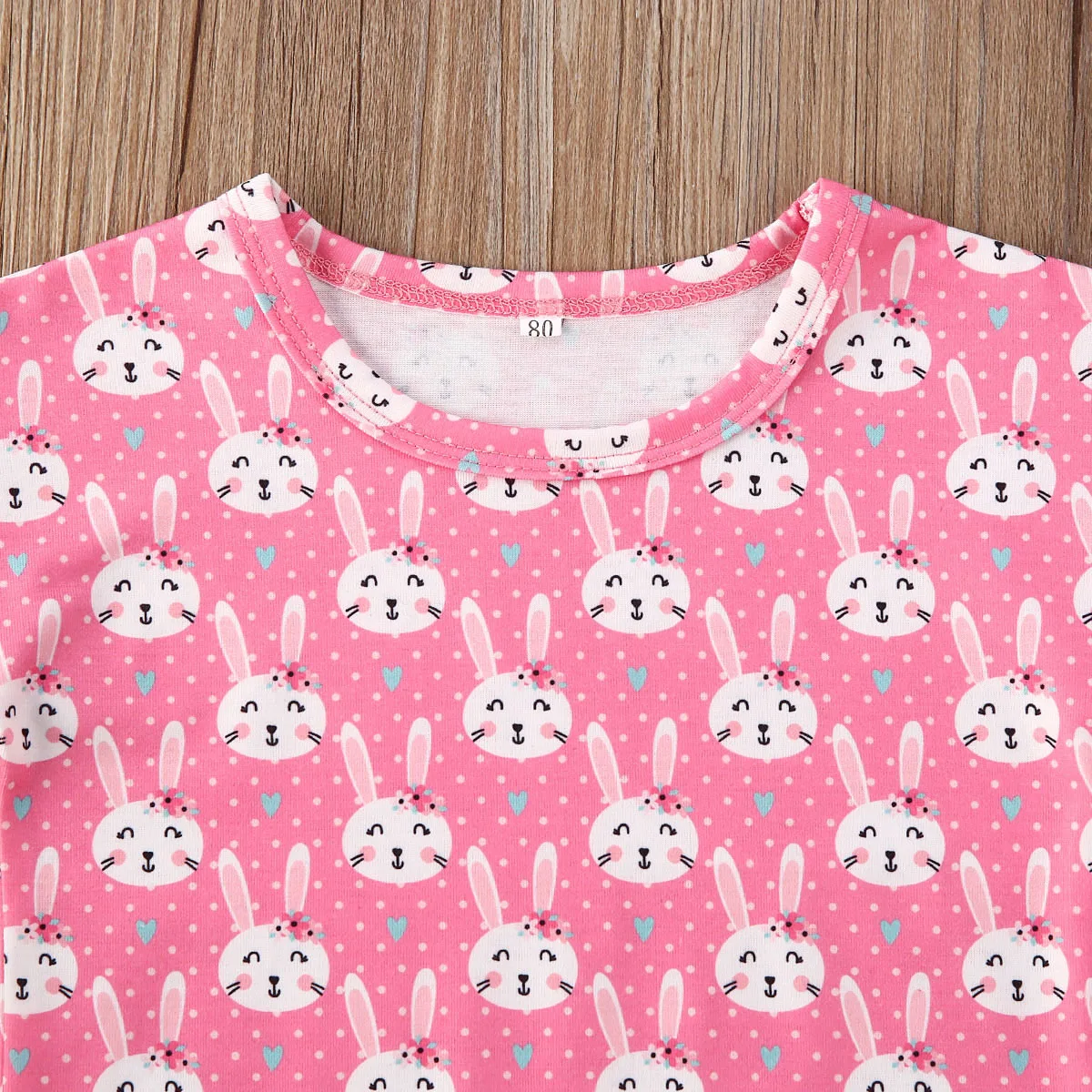 Одежда для девочек комплект из 2 предметов новорожденных Пасхальная маленьких