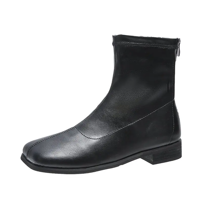 

Soft PU Leather Women black Ankle Boots Motorcycle Boots Female Autumn Winter Shoes Woman Punk Motorcycle Boots 2020 Spring