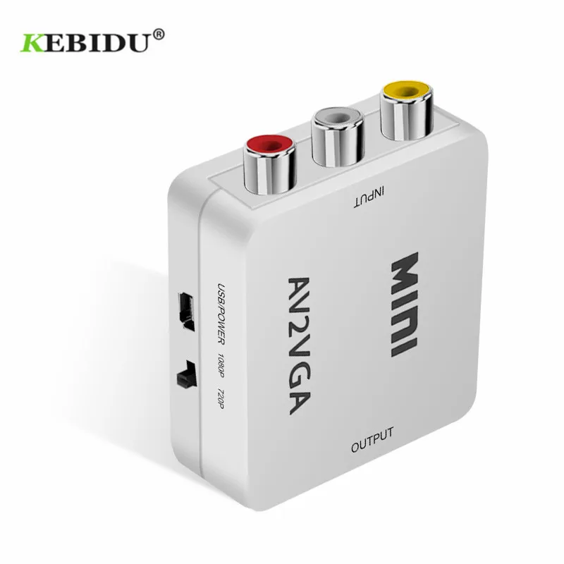 Преобразователь KEBIDU Mini HD AV2VGA аудиоразъем 3 5 мм для ПК ТВ компьютера телевизора |