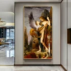 Oedipus and The Sphinx от Густава Морроу картина принты на холсте Настенная картина известная картина для декора гостиной
