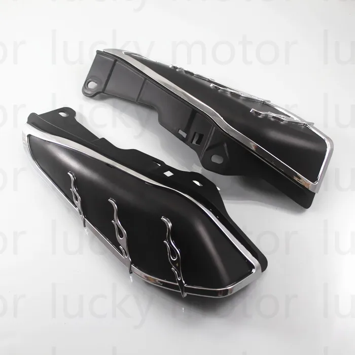 Motorcycle Black Mid-Frame Air/Heat Deflector Trims Shield For Harley Electra Glide Road King Street Tri | Автомобили и мотоциклы