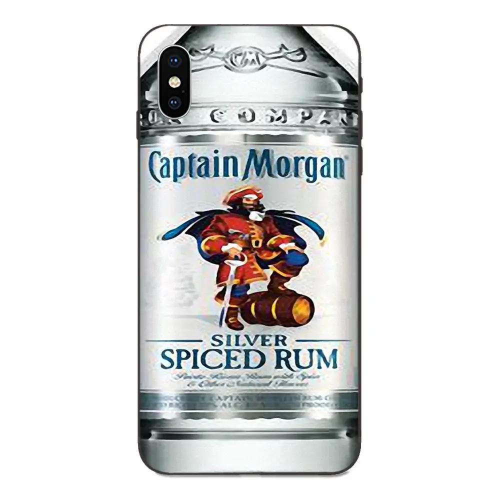 ТПУ класса люкс Капитан Морган черный пряный Ром для Galaxy A8 A9 звезды Примечание 4 8 9