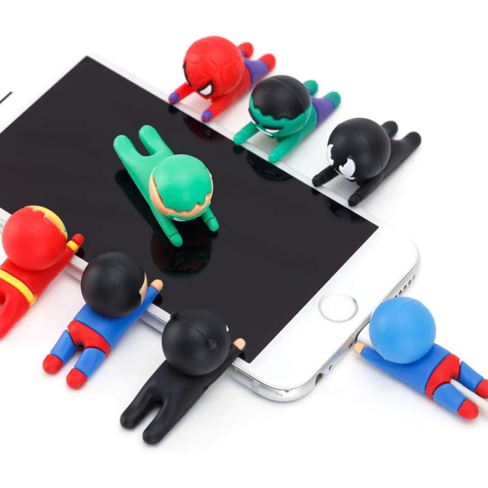 

Cute Bite Cartoon Hero Series Cable-Winder USB Data Line Protector Cord Cover Silicone Decorate Smart phone Accessories