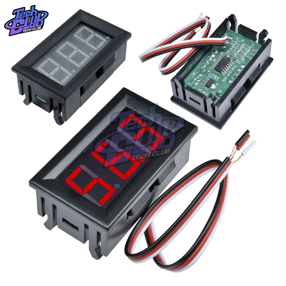 Цифровой вольтметр постоянного тока 0 56 дюйма 3 провода 4-30 в | Инструменты