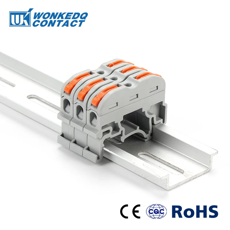 Din Rail терминал для соединения проводов блок PCT-211 быстрая проводка компактный стыковой проводник Быстрый Кабельный соединитель-проводник 10 шт