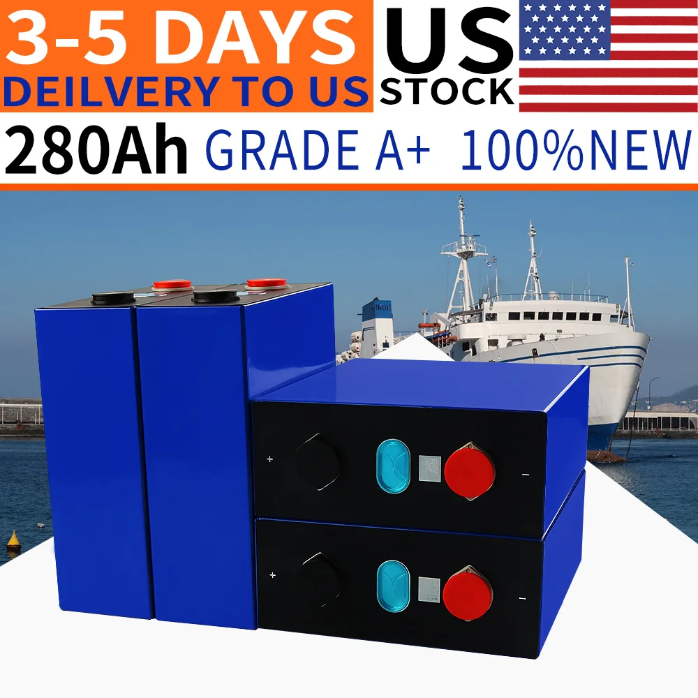 

PWOD NEW 4pcs 3.2v 280ah Lifepo4 Rechargeable Battery Lithium Iron Phosphate Solar Grade A Lifepo4 Cell EU US Tax Free