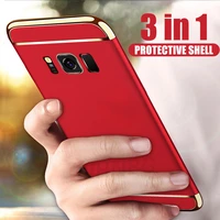 360 full cover plating case for samsung galaxy s6 edge s7 s8 s9 s10 s20 plus pc matte hard bumper case capa for note 8 9 10 pro
