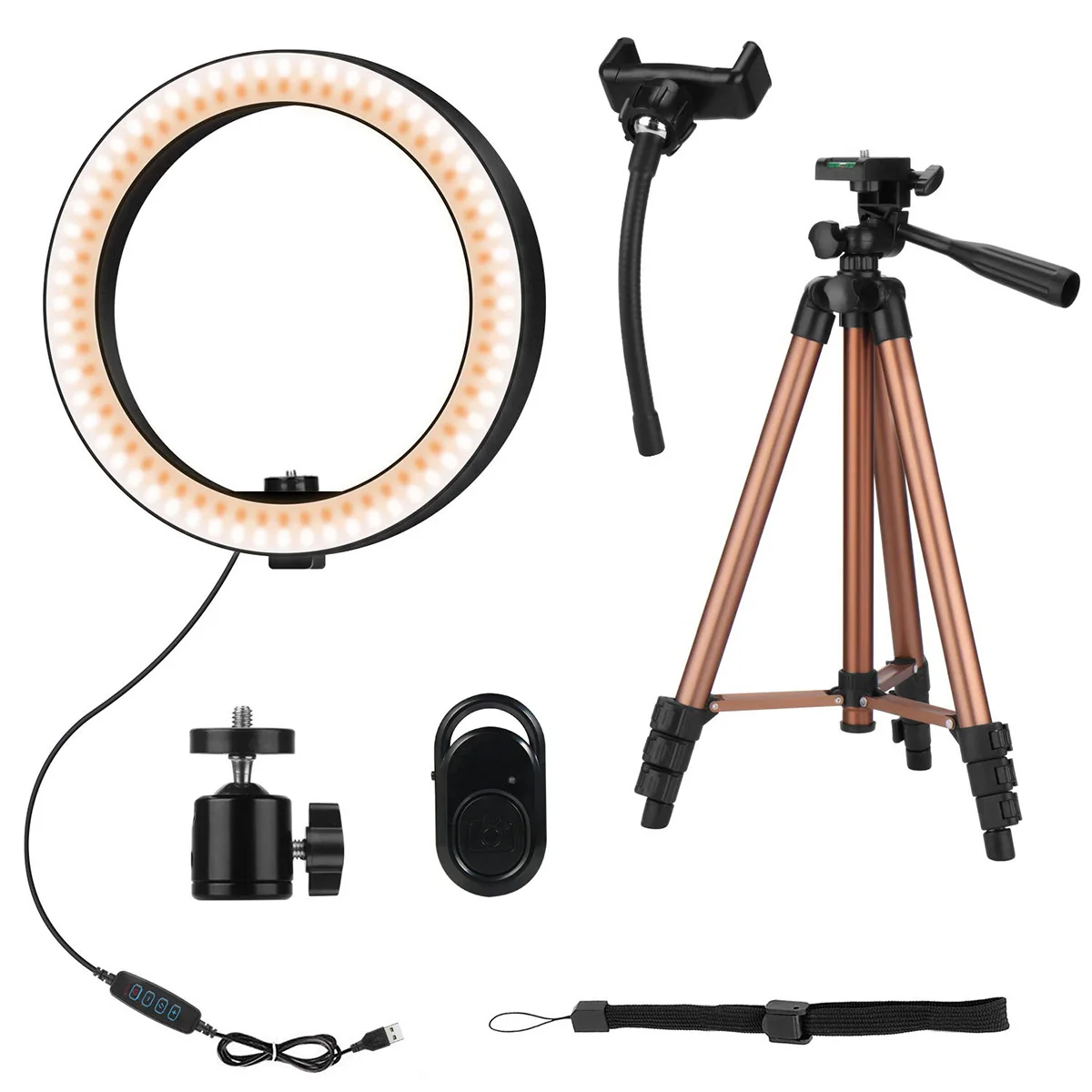 

6/10 Inch LED Ring Light Set Photography Selfie Photo Lighting Fill Light For Youtube Live Stream with Tripod Stand Phone Holder