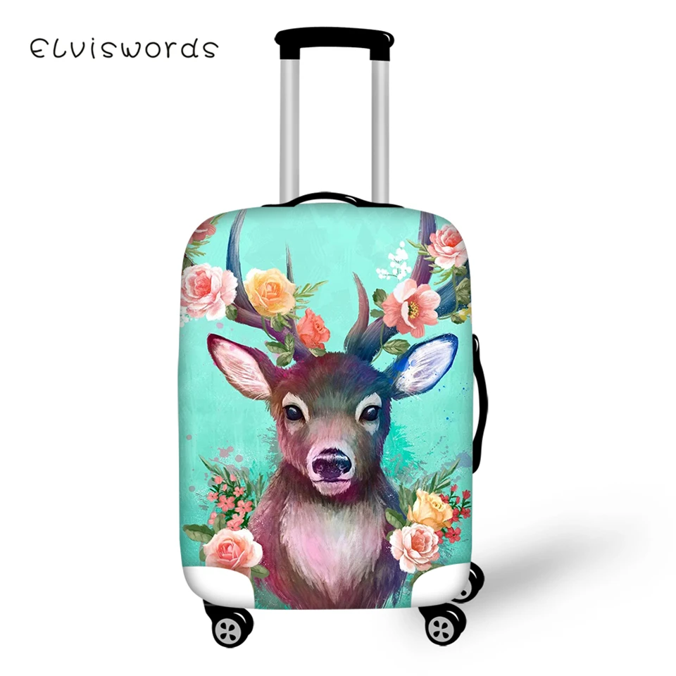 ELVISWORDS Модный водонепроницаемый чехол для чемодана фантазия олень животный узор