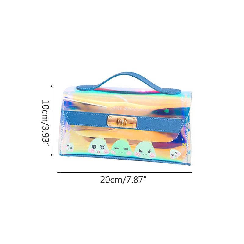 

Storage Cosmetic Bag Multifunction Pencil Bag Simple Student Storage Cosmetic Bag Large Capacity Laser Transparent Pencil Case
