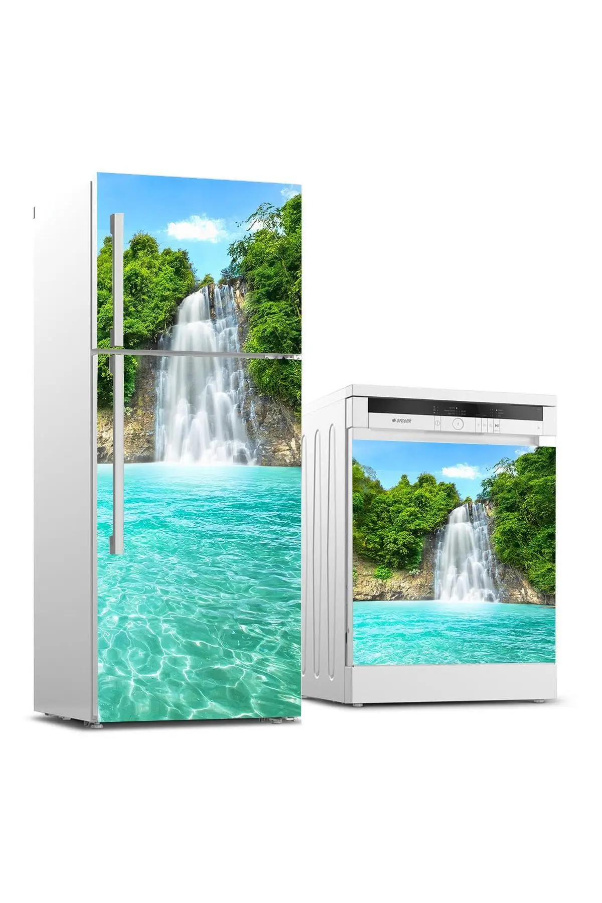 

Refrigerator And Dishwasher Machine Sticker Label Plating Waterfall