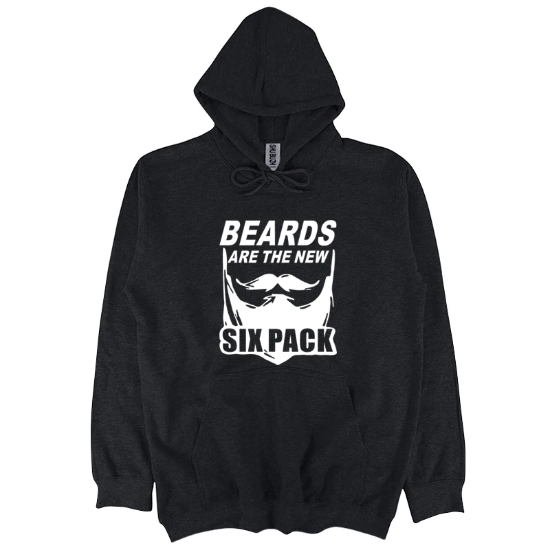 Мужская толстовка с капюшоном beards are the new six pack для парикмахеров модная