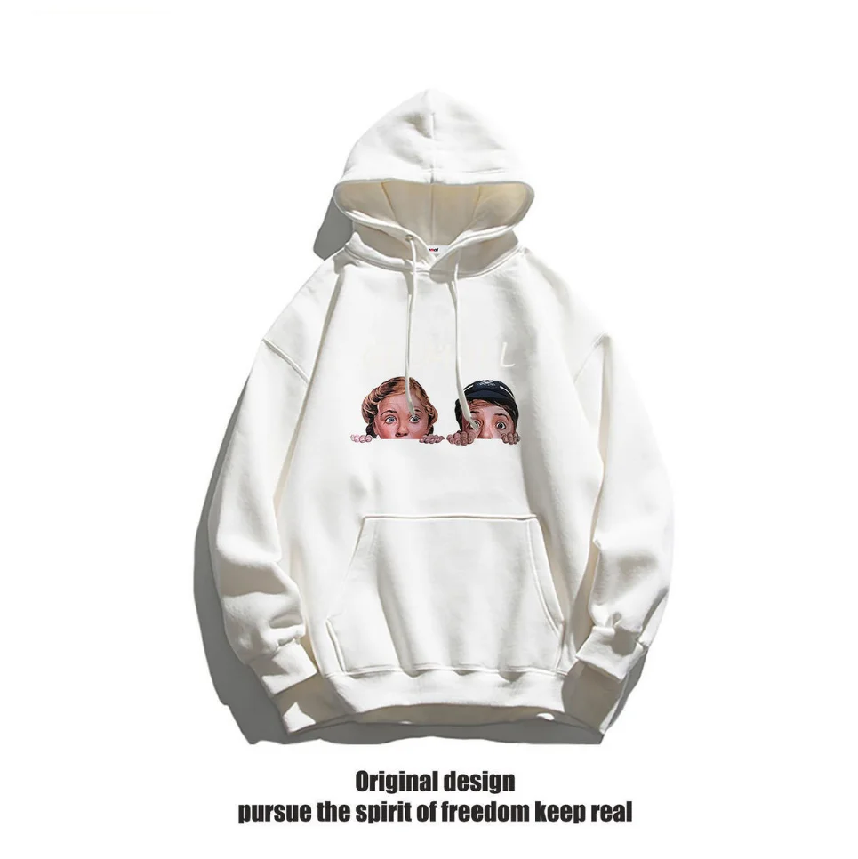 

Женский парный худи, толстовка из флиса, спортивный костюм, спортивный свитшот, зимний японский Повседневный свободный джемпер, 2021