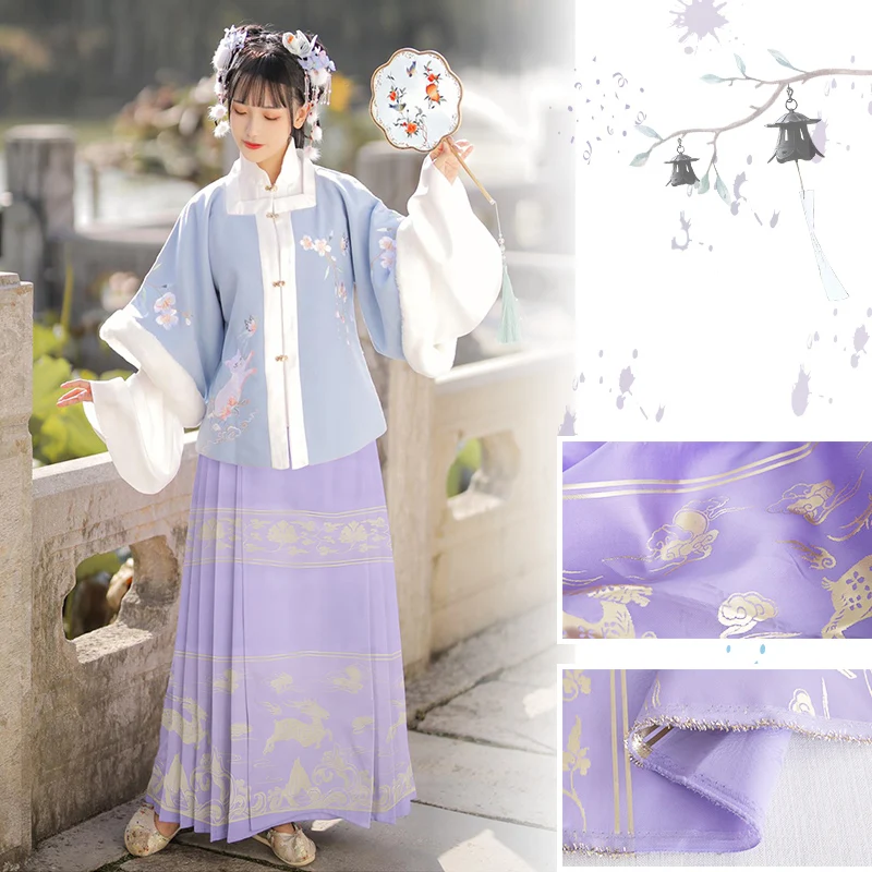 

Summer and autumn fashion antique Hanfu horse face skirt fabrics for designer sewing cheongsam pleated skirt DIY material