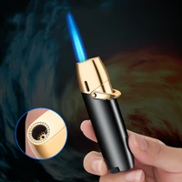 2021 creative torch gas lighter jet flame butane windproof lighter metal turbo cigar barbecue smoking accessories cute and cool