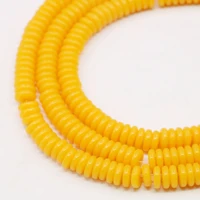 2x6mm thin abacus yellow resin spacers loose beads accessory parts for diy necklace bracelet jewelry making design women girls