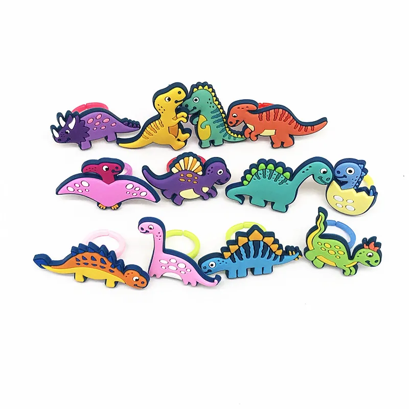 1 шт. милое животное палец кольцо динозавр значок ПВХ аксессуары для пальцев