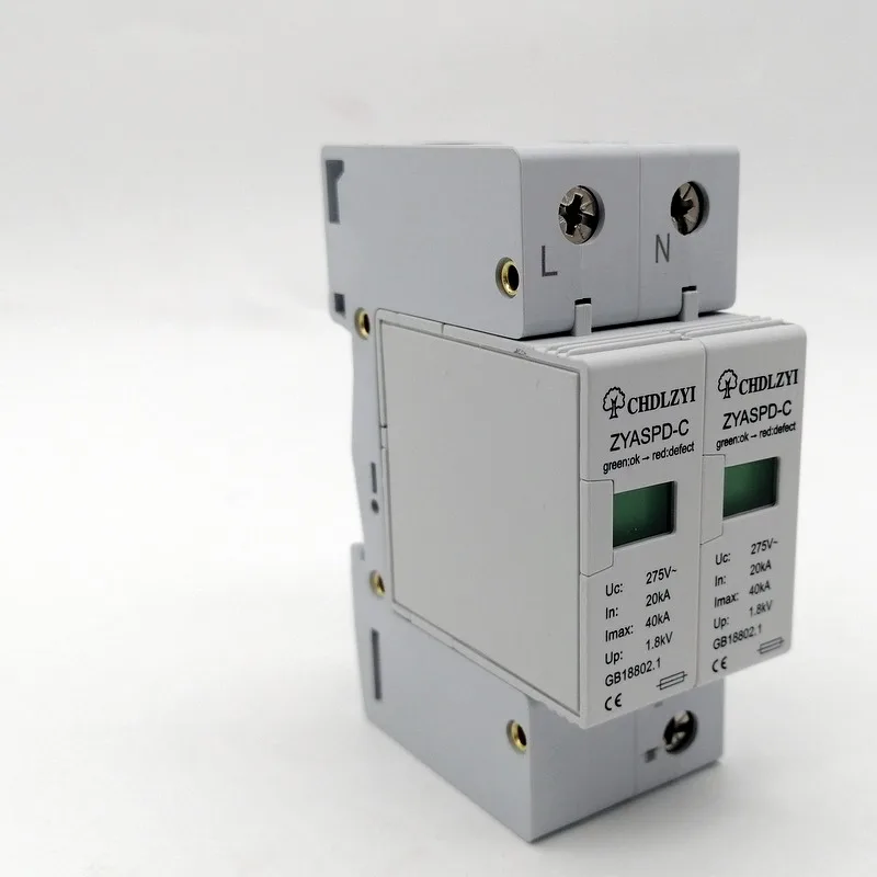 SPD DC 275V 2 P 20 ~ 40KA сетевой фильтр Schutz gerяt Ableiter Niedrigen Spannung Haus pole защита от