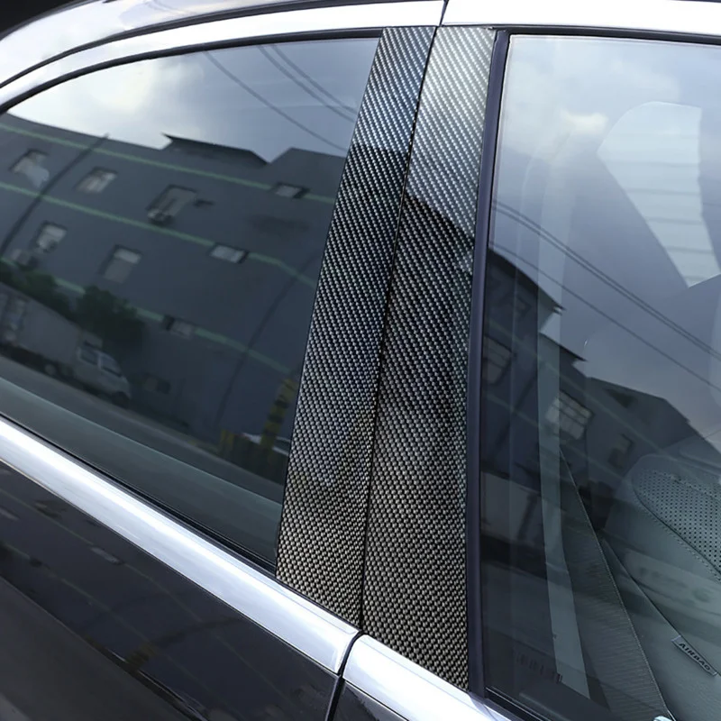 

Fit For Mercedes-Benz E-Class B-pillar stickers carbon fiber exterior styling window decoration strip modification accessories