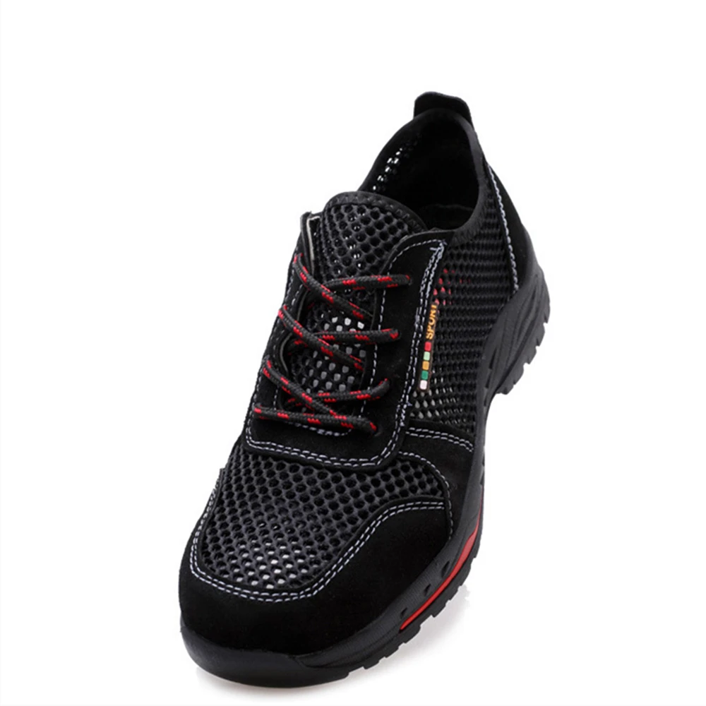 Модные легкие дышащие мужские защитные ботинки со стальным носком рабочие для