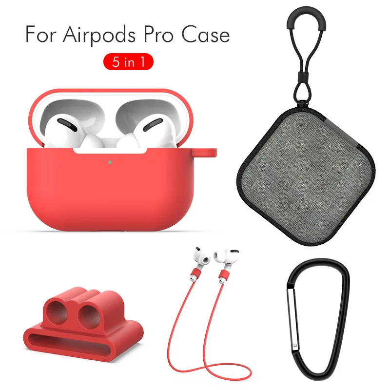 

Silicone Cover Case For apple Airpods Pro Case cute earpods case airpod 3 Earphone Accessories skin Air Pods Pro with keychai