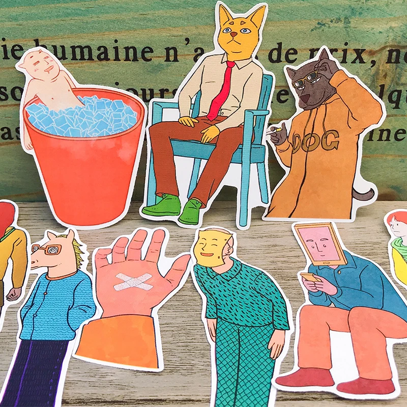 

16 шт. футболка с забавным мультипликационным принтом «бумажные наклейки ремесла и скрапбукинг наклейки детские игрушки декоративная накле...