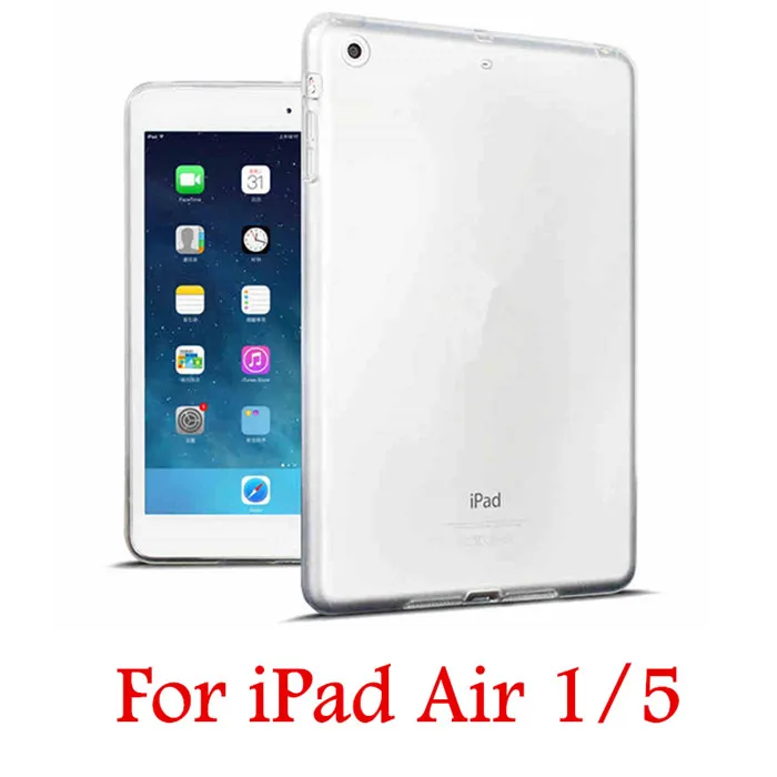 Air 1 Прозрачная крышка для iPad 10,2 чехол прозрачная накладка на заднюю панель из силикона и ТПУ для iPad 9,7 Air 2/1 Pro 10,5 11 Mini 2/3/4/5 Капа - Цвет: Air 1