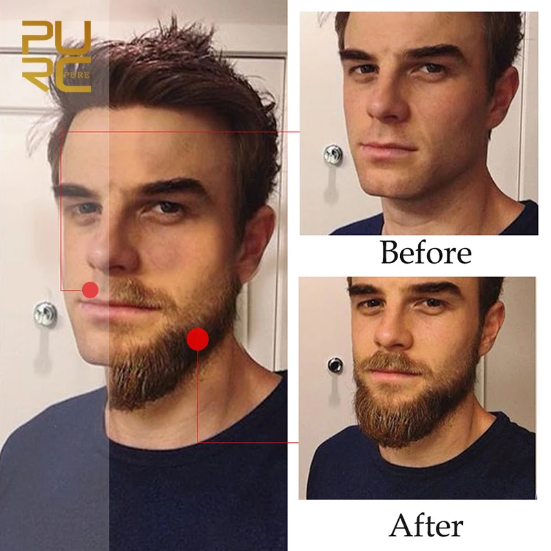 30ml Pure Beard Growth Oil Thicker Fuller Gentlemens Beard Hair Extension Men Anti Hair Loss Grow Moustache Essence Oil