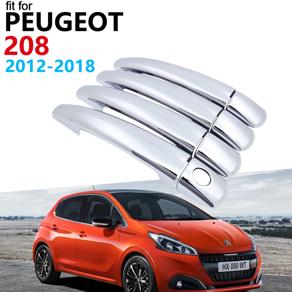 Дверная ручка автомобильные аксессуары для Peugeot 208 2012 ~ 2018 роскошная
