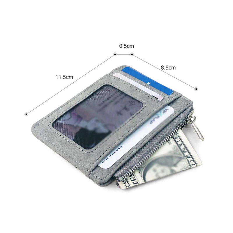 Мужской кошелек из матовой кожи качественный короткий бумажник в стиле ретро